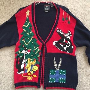 Vintage Loony Tunes Oversized Christmas Sweater